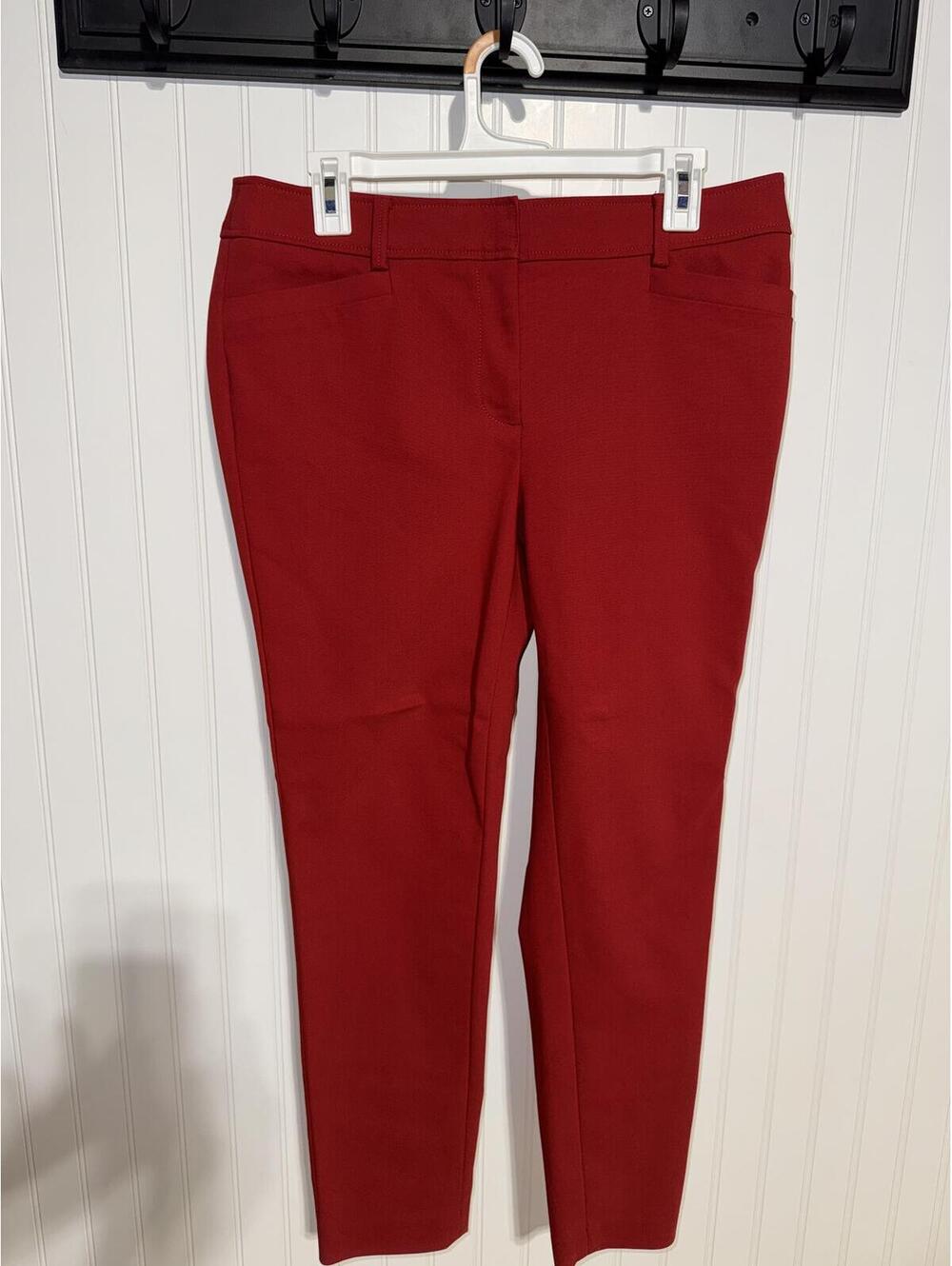 LOFT Marisa Skinny Pants Size 8 Red